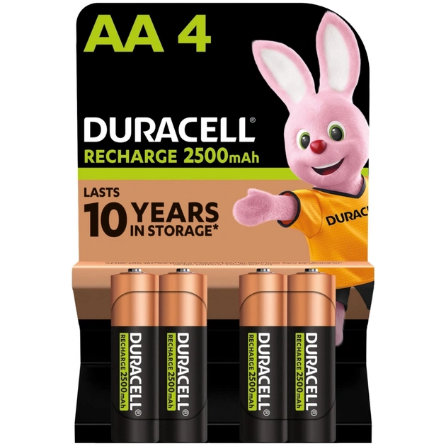 Акумулятор Duracell AA HR6 2500mAh * 4 (5000394057203 / 5007308) - picture 1