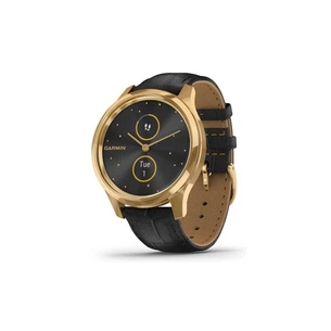 Смарт-годинник Garmin vivomove Luxe, Pure Gold-Black, Leather (010-02241-22) зображення 1