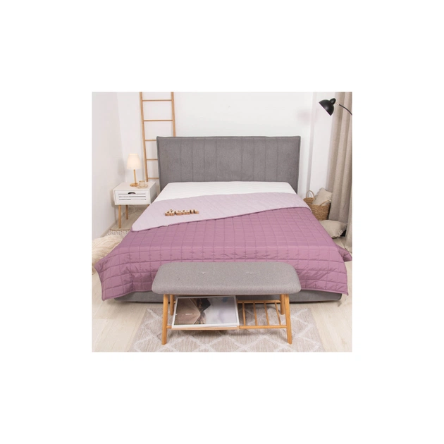 Покривало Viluta стьобане двустороннє Дует Пудрова троянда 210х240 (duet_pudtroyanda_210x240) - picture 1