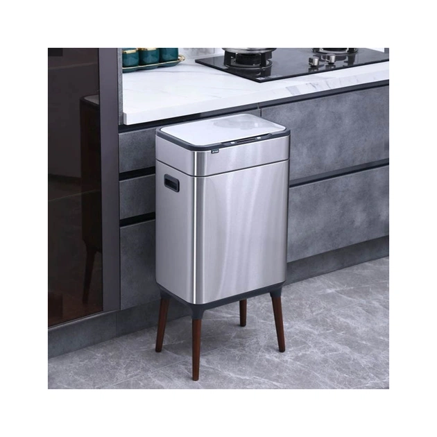 Контейнер для сміття JAH Сенсорний на ніжках Срібний металік 40 л (20255) - picture 2