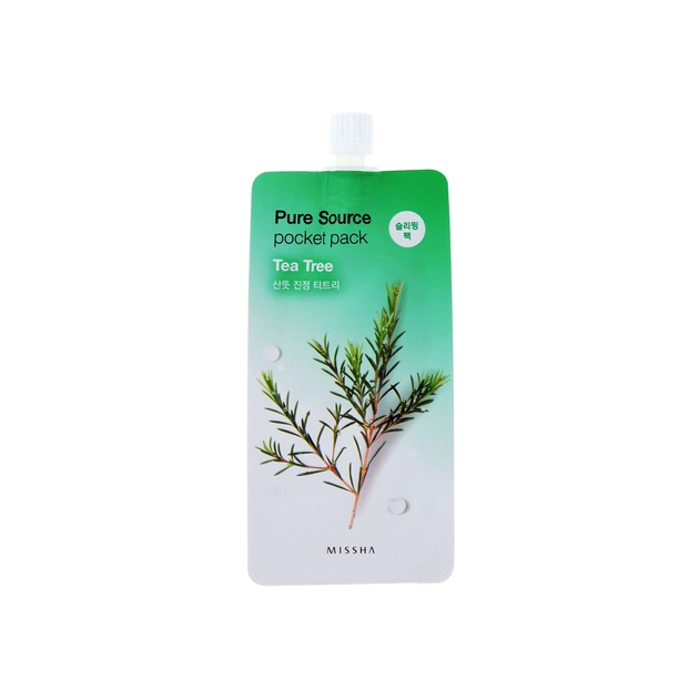 Маска для обличчя Missha Pure Source Pocket Pack Tea Tree Нічна з екстрактом чайного дерева 10 мл (8806185781848) - изображение 1