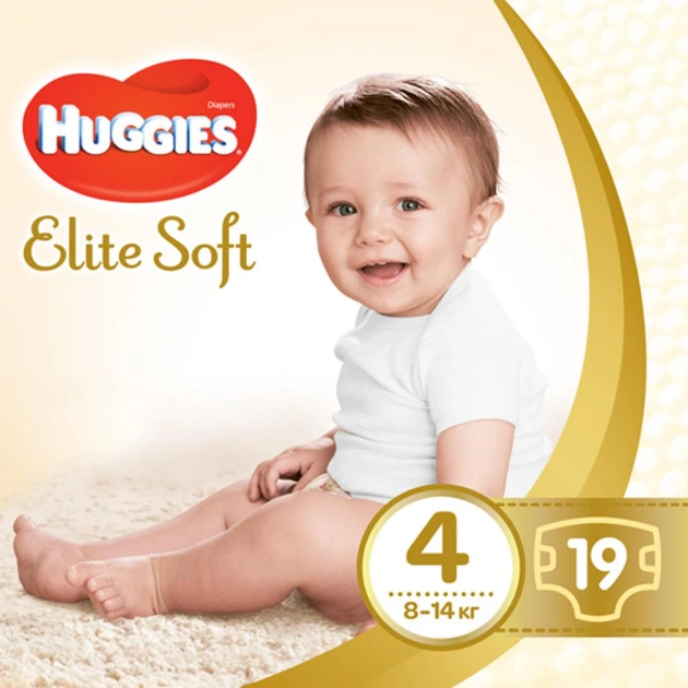 Підгузки Huggies Elite Soft 4 Small 19 шт (5029053546322) - зображення 1
