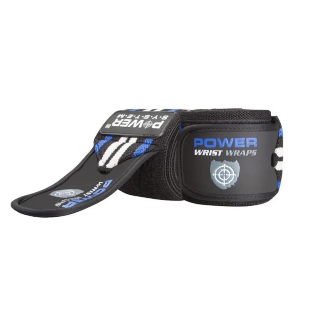 Бинт для спорту Power System Wrist Wraps PS-3500 Blue/Black (PS-3500_Blue-Black) - зображення 1