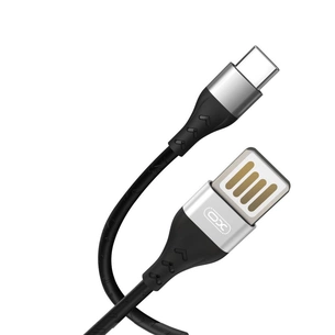Дата кабель USB 2.0 AM to USB-C 1.0m 2.1A double-side grey XO (NB188-TC-1-GR) зображення 1