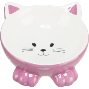 Посуд для котів Trixie Миска керамічна у вигляді котика 150 мл/14 см (кольори в асортименті) (4011905248073) зображення 1