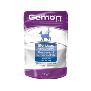 Вологий корм для кішок Gemon Cat Wet Adult Sterilized тунець з рибою дорі 100 г (8009470300902) зображення 1