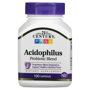 Пробіотики 21st Century Суміш пробіотиків, Acidophilus, 100 капсул (CEN-21339) зображення 1