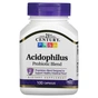 Пробіотики 21st Century Суміш пробіотиків, Acidophilus, 100 капсул (CEN-21339) - зменшене зображення 1