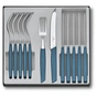 Набір столових приборів Victorinox Swiss Modern Table Set 12 шт Tomato Blue (6.9096.11W2.12) - зменшене зображення 1