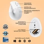 Мишка Logitech Lift Vertical Ergonomic Wireless/Bluetooth White (910-006475) - зменшене зображення 6