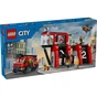 Конструктор LEGO City Пожежне депо з пожежною машиною 843 деталей (60414) - зменшене зображення 1