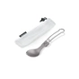 Ложка туристична Naturehike Titanium NH19C001-J сіра з мішечком (6927595734773) - зменшене зображення 1