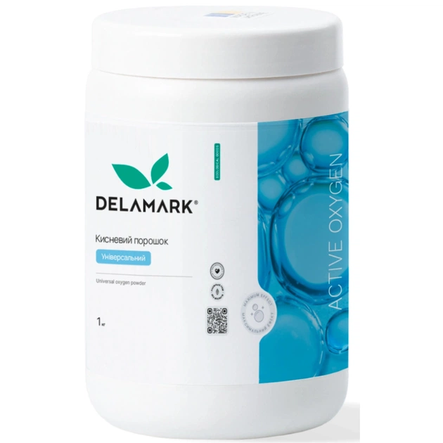 Засіб для видалення плям DeLaMark Універсальний кисневий порошок 1 кг (4820152333605) - picture 1