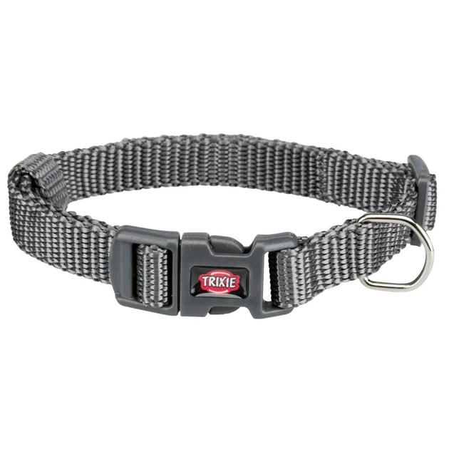 Нашийник для тварин Trixie Premium нейлон S-M 30-45 см/15 мм графітовий (4053032020085) - зображення 1