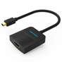 Адаптер Vention mini DisplayPort - HDMI (M/F), 0.15 м, Black (HBCBB) - уменьшенное изображение 1
