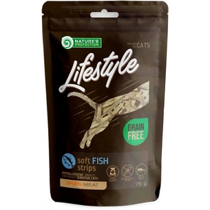 Ласощі для котів Nature's Protection Lifestyle Snack For Cats Soft Fish Strips 75 г (SNK46154) зображення 1