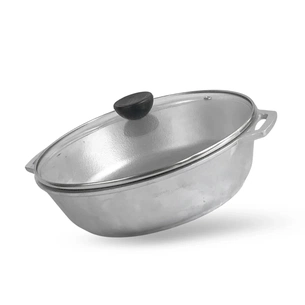 Сковорода Brizoll Monolith алюмінієва зі скляною кришкою 26 см (5-2660-6) зображення 1