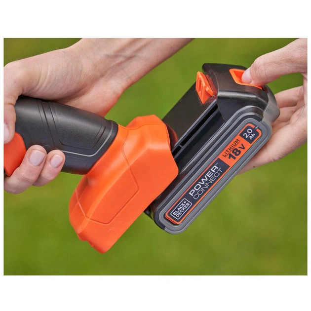 Кущоріз Black&Decker 18 В, 2Ah, насадки- 20 см/8 мм, 10 см/18 мм, (BCSS18D1) - зображення 11