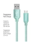 Дата кабель USB 2.0 AM to Micro 5P 2.0m mint ColorWay (CW-CBUM009-MT) - уменьшенное изображение 3