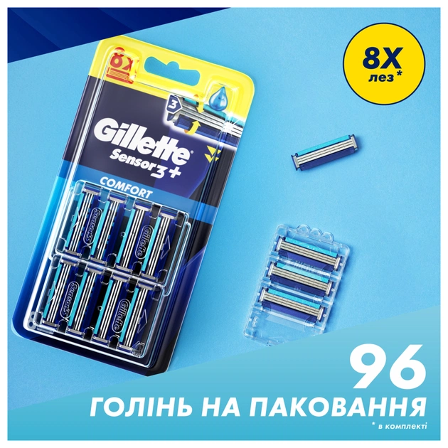 Змінні касети Gillette Sensor 3+ 8 шт. (8700216873727) - picture 7