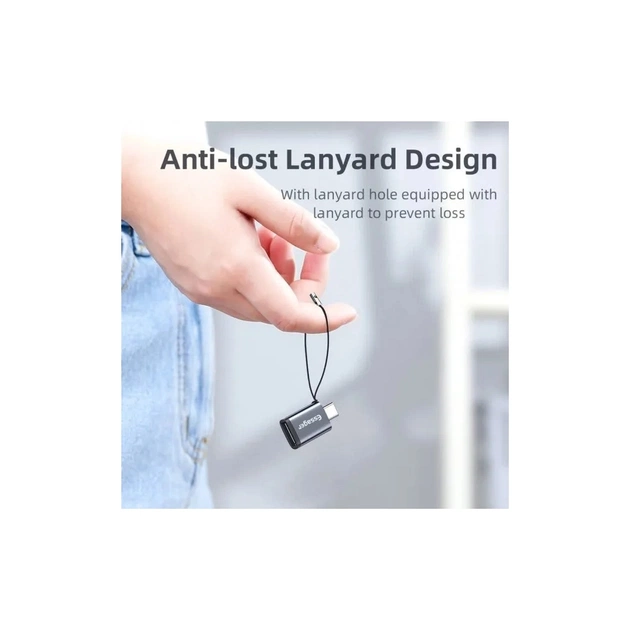 Перехідник OTG USB 3.0 AF to USB-C M gray Essager (EZJAC-SRA0G) - picture 7