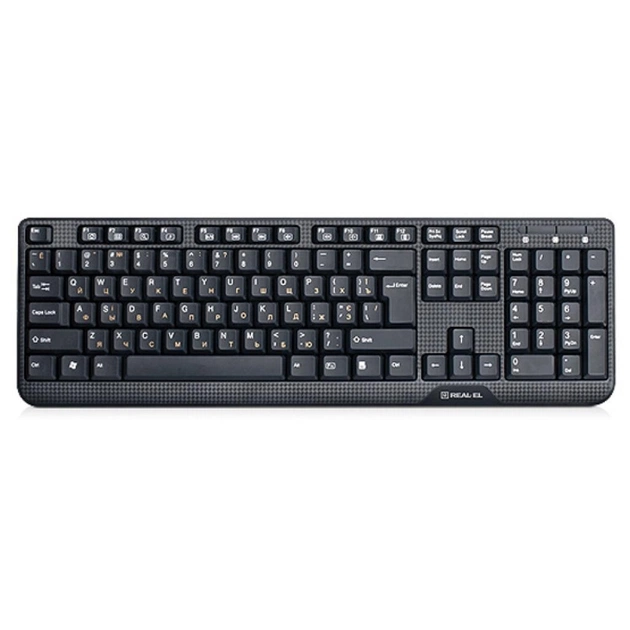 Клавіатура REAL-EL 500 Standard, USB, black - изображение 1
