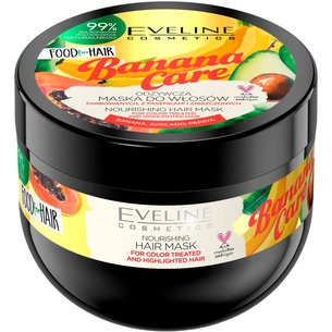 Маска для волосся Eveline Cosmetics Food For Hair Banana Care 500 мл (5901761988932) зображення 1