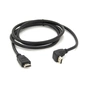 Кабель мультимедійний HDMI M to HDMI M 1.5m V1.4 90° corner black Merlion (YT-HDMI(M)/(M)HS-1.5m-90°) - зменшене зображення 3
