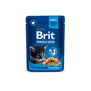 Вологий корм для кішок Brit Premium Cat Pouches Chicken Chunks for Kitten 100 г (8595602506026) зображення 1