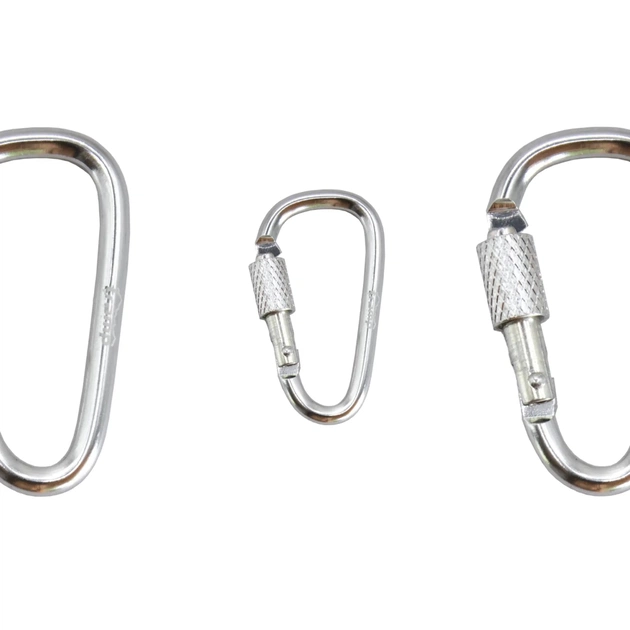 Карабін туристичний Tramp Набір 10 шт з муфтою 5 cм Silver (UTRA-299-silver) - picture 3