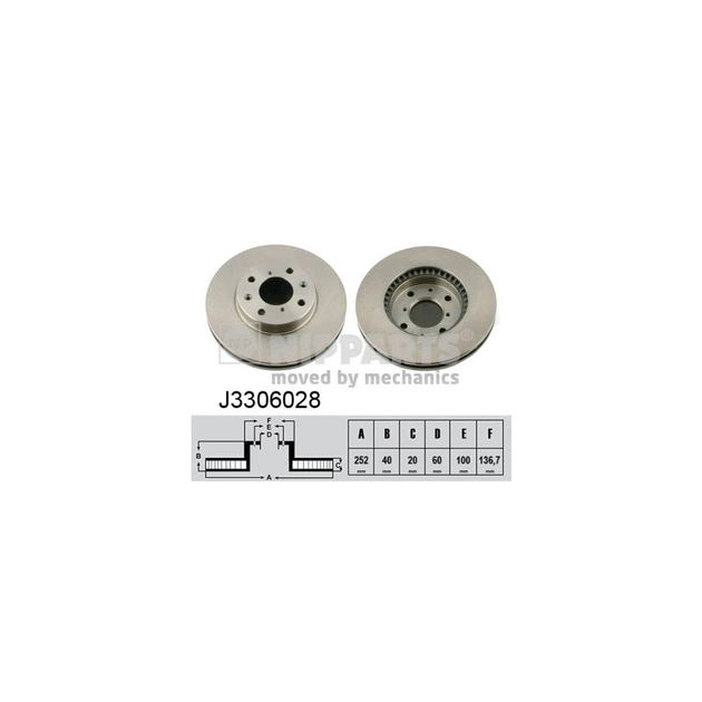 Гальмівний диск Nipparts J3306028 - изображение 1