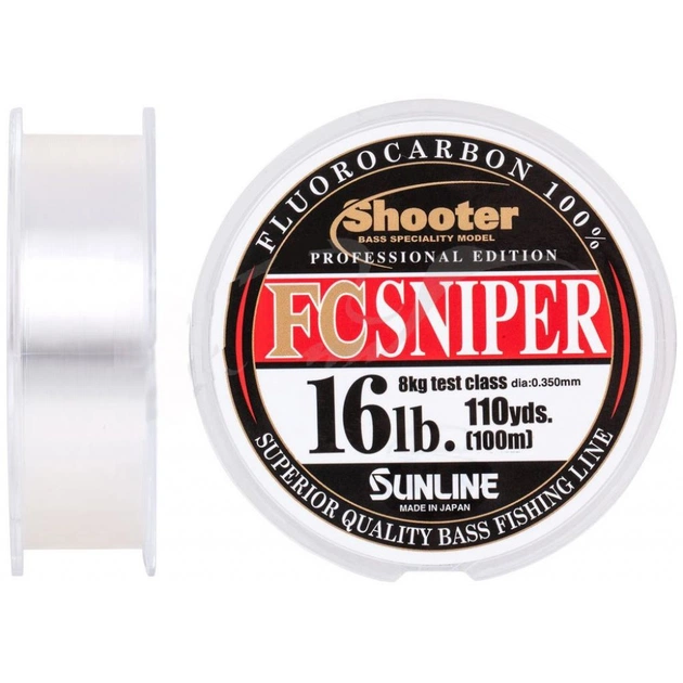 Флюорокарбон Sunline Shooter FC Sniper 100m 0.350mm 8kg (1658.07.39) - зображення 1