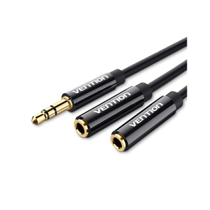 Кабель мультимедійний 3.5mm M to 2x3.5mm F Vention (BBSBY) зображення 1
