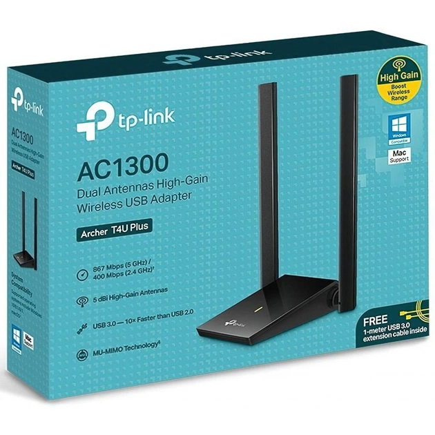 Мережева карта Wi-Fi TP-Link Archer T4U plus (ARCHER-T4U-PLUS) - picture 4