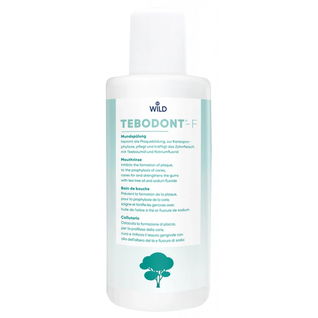 Ополіскувач для порожнини рота Dr. Wild Tebodont-F з олією чайного дерева і фторидом 400 мл (7611841701778) - зображення 1