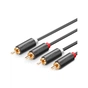 Кабель мультимедійний 2xRCA M to 2xRCA M 3.0m AV104 black Ugreen (10519) - зменшене зображення 3