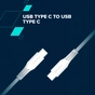 Дата кабель USB-C to USB-C 1.2m CC60SC 60W White Canyon (CNS-CC60SC12W) - зменшене зображення 2