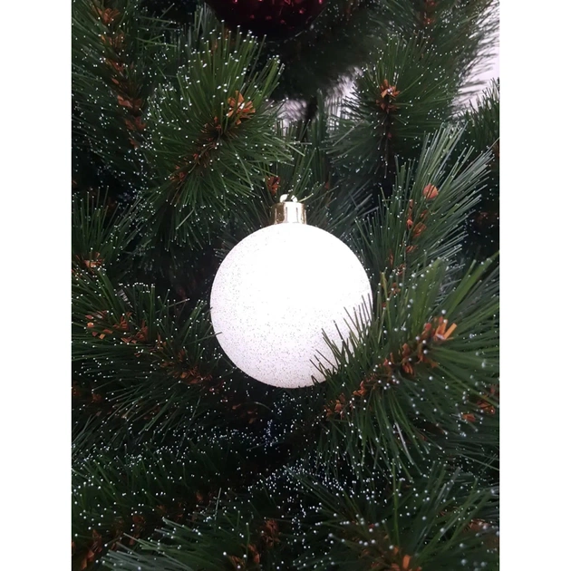 Ялинкова іграшка Chomik пластикові кульки компл. 16 шт, 6см, бордо (5900779853140_3) - picture 6