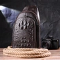 Сумка Vintage Слінг чоловіча з натуральної шкіри Коричнева (21401) - зменшене зображення 7