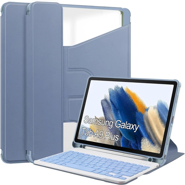 Чохол до планшета BeCover Keyboard 360° Rotatable Samsung Tab A9 Plus SM-X210/SM-X215/SM-X216 11.0" Purple (710334) - изображение 1