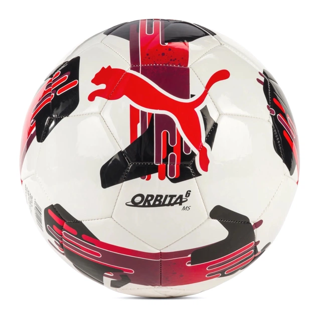 М'яч футбольний Puma Orbita 6 MS 084335-04 білий, чорний, бордовий 5 (4067981497270) - picture 1