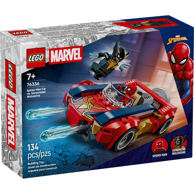 Конструктор LEGO Super Heroes Автомобіль Людини-павука vs. Отруєний Росомаха (76336) - зображення 1
