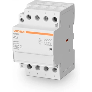 Контактор Videx 4п 40А 4НВ VF-RS-MC4O-40 RESIST зображення 1
