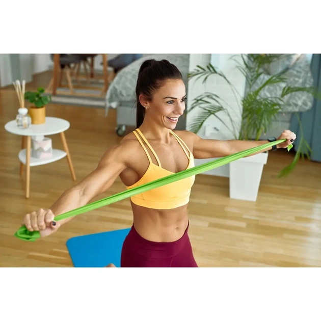Еспандер U-Powex для фітнесу та реабілітації Fitness band 0.5мм 9.1 кг Green (UP_1007_Green) - изображение 5