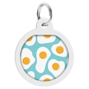 Адресник для тварин WAUDOG Smart ID з QR паспортом "Яєчня", круг 25 мм (0625-0213) зображення 1