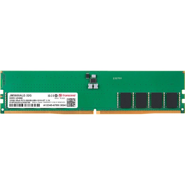 Модуль пам'яті для комп'ютера DDR5 32GB 5600 MHz JetRam Transcend (JM5600ALE-32G) - зображення 1