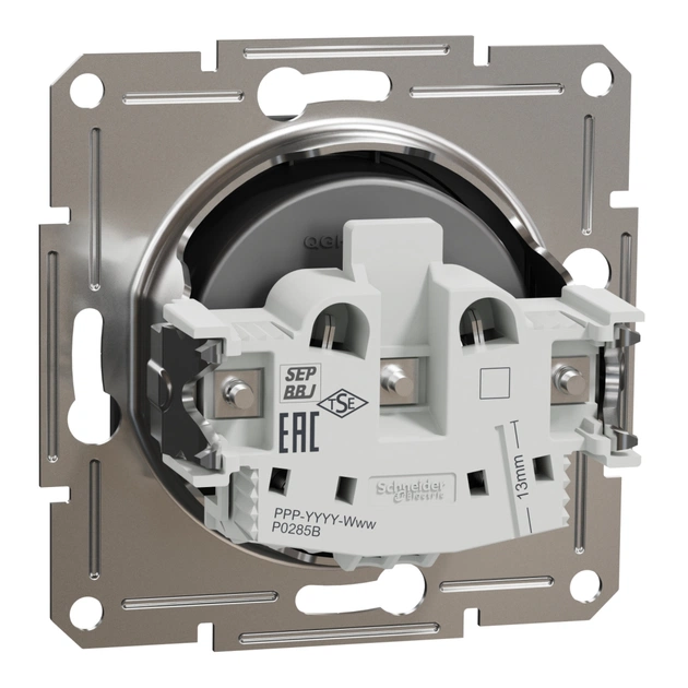 Розетка Schneider Electric ASFORA без заземлення антрацит (EPH3000171) - зображення 7