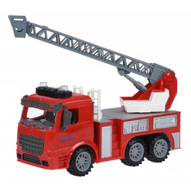 Спецтехніка Same Toy инерционная Truck Пожарная машина с лестницей со светом и зв (98-616AUt) - изображение 1