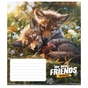 Зошит Школярик The best friends 12 аркушів коса лінія (012-3434C) - уменьшенное изображение 3