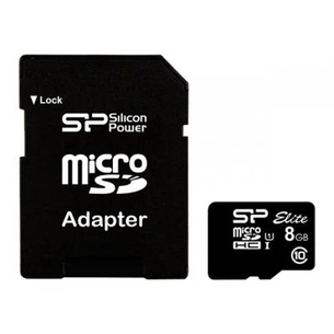 Карта пам'яті Silicon Power 8Gb microSDHC class 10 (SP008GBSTHBU1V10SP) зображення 1